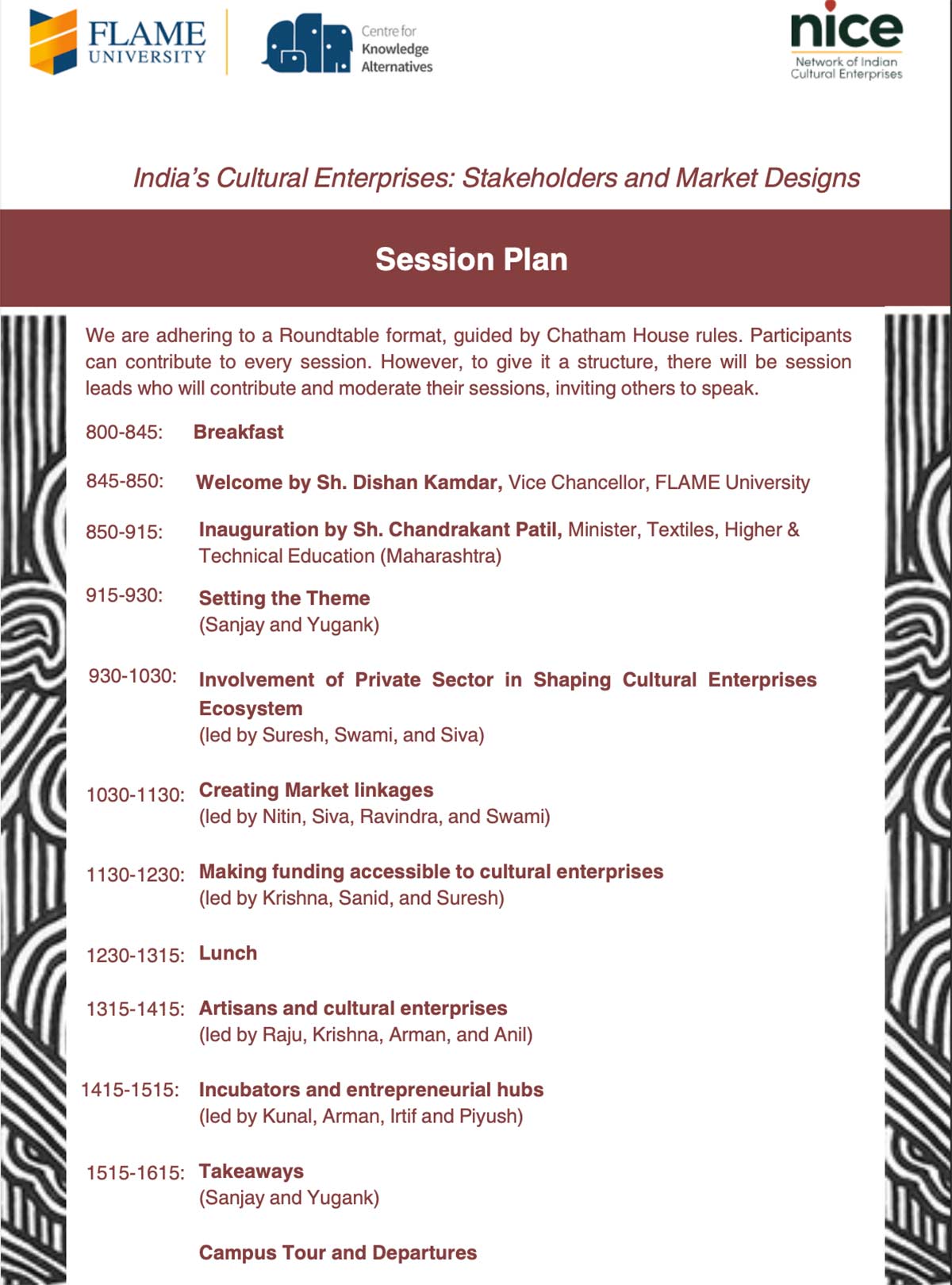 Second Roundtable on India's Cultural Enterprises