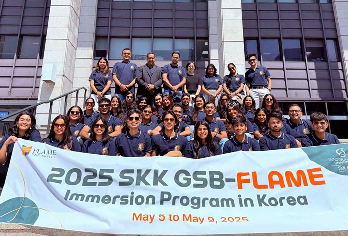 FLAME University MBA students during an international immersion program